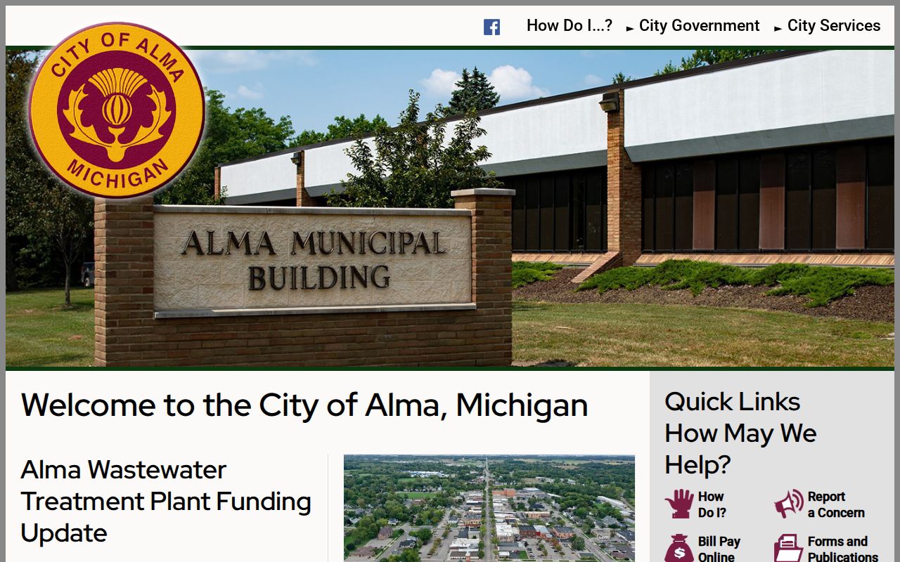Alma warrant search municipal context from the City of Alma official site