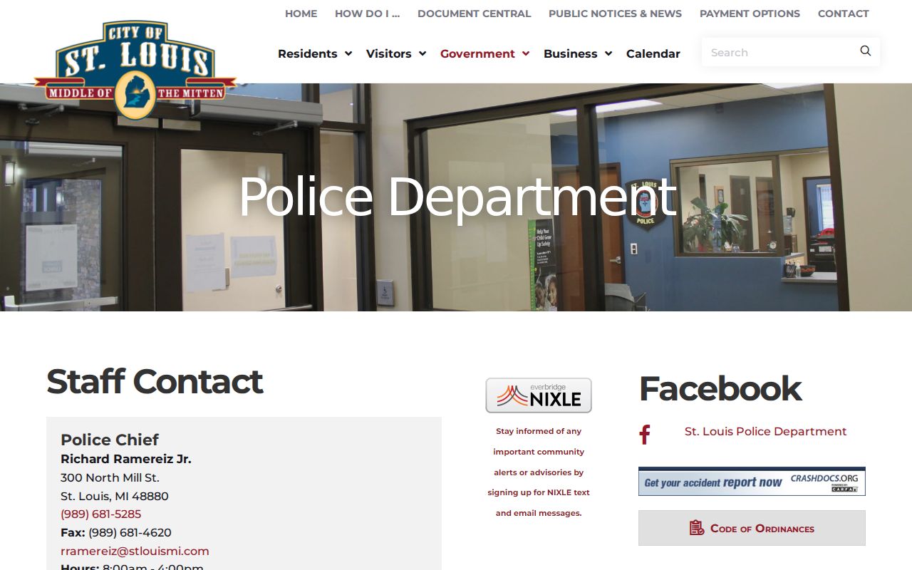 St. Louis warrant search contacts listed on the St. Louis Police Department page